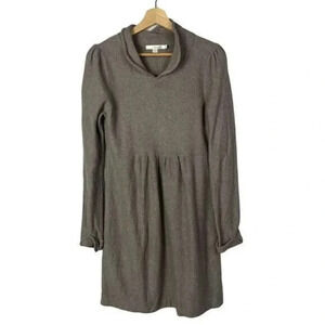 Boden Brown Y2K Long Sleeve Peter Pan Collar Sweater Dress 6